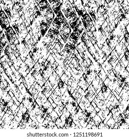 Grunge overlay layer. Abstract black and white vector background. Monochrome vintage surface with dirty pattern in cracks, spots, dots. Old painted wall in dark horror style design