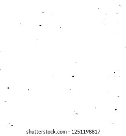 Grunge overlay layer. Abstract black and white vector background. Monochrome vintage surface with dirty pattern in cracks, spots, dots. Old painted wall in dark horror style design