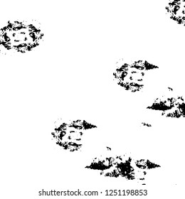 Grunge overlay layer. Abstract black and white vector background. Monochrome vintage surface with dirty pattern in cracks, spots, dots. Old painted wall in dark horror style design