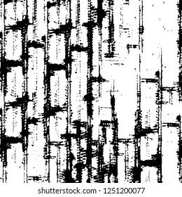 Grunge overlay layer. Abstract black and white vector background. Monochrome vintage surface with dirty pattern in cracks, spots, dots. Old painted wall in dark horror style design