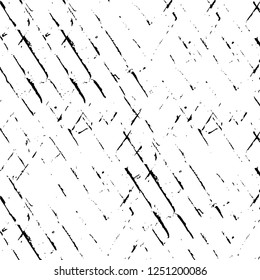 Grunge overlay layer. Abstract black and white vector background. Monochrome vintage surface with dirty pattern in cracks, spots, dots. Old painted wall in dark horror style design