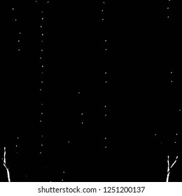 Grunge overlay layer. Abstract black and white vector background. Monochrome vintage surface with dirty pattern in cracks, spots, dots. Old painted wall in dark horror style design