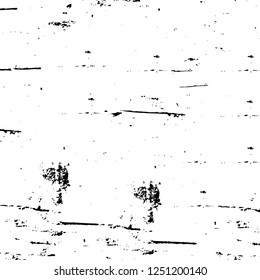Grunge overlay layer. Abstract black and white vector background. Monochrome vintage surface with dirty pattern in cracks, spots, dots. Old painted wall in dark horror style design