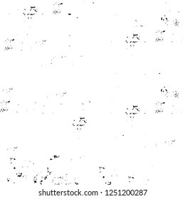 Grunge overlay layer. Abstract black and white vector background. Monochrome vintage surface with dirty pattern in cracks, spots, dots. Old painted wall in dark horror style design