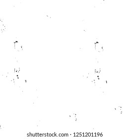 Grunge overlay layer. Abstract black and white vector background. Monochrome vintage surface with dirty pattern in cracks, spots, dots. Old painted wall in dark horror style design