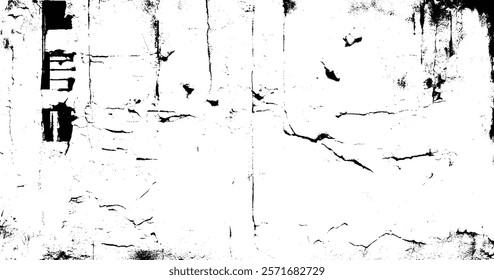 Grunge overlay layer. Abstract black and white vector background.