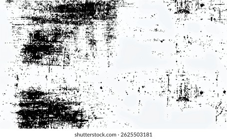 Grunge overlay layer. Abstract black and white vector background. Grunge grain texture effect. Rough black and white texture vector.