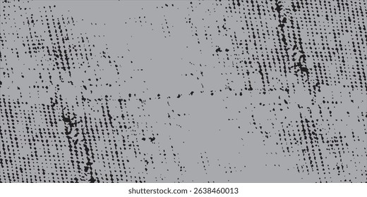 Grunge overlay layer. Abstract black and white vector background. Monochrome vintage surface with dirty pattern in cracks, spots, dots. Old wall in dark horror style design