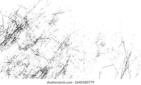 Grunge overlay texture featuring scratched lines and distressed marks on a white background for design effects