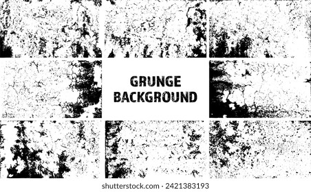 Grunge overlay texture. Old dirty concrete background with cracks and scratches. Distressed grainy surface. Vintage urban backdrop. Scraped and stained design element. Vector illustration