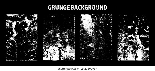 Grunge overlay texture. Old dirty concrete background with cracks and scratches. Distressed grainy surface. Vintage urban backdrop. Scraped and stained design element. Vector illustration