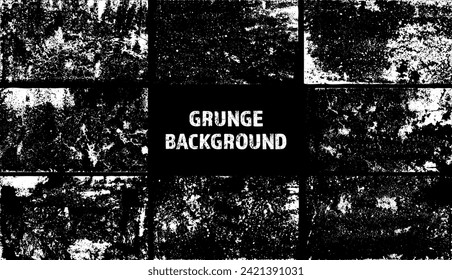 Grunge overlay texture. Old dirty concrete background with cracks and scratches. Distressed grainy surface. Vintage urban backdrop. Scraped and stained design element. Vector illustration