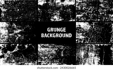 Grunge overlay texture. Old dirty concrete background with cracks and scratches. Distressed grainy surface. Vintage urban backdrop. Scraped and stained design element. Vector illustration