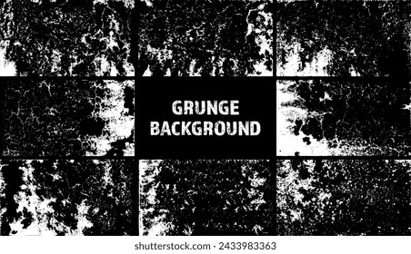 Grunge overlay texture. Old dirty concrete background with cracks and scratches. Distressed grainy surface. Vintage urban backdrop. Scraped and stained design element. Vector illustration
