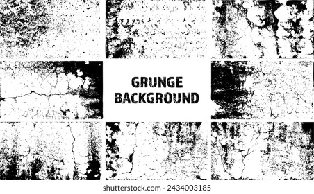 Grunge overlay texture. Old dirty concrete background with cracks and scratches. Distressed grainy surface. Vintage urban backdrop. Scraped and stained design element. Vector illustration