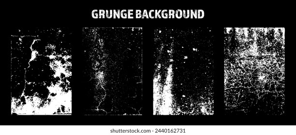 Grunge overlay texture. Old dirty concrete background with cracks and scratches. Distressed grainy surface. Vintage urban backdrop. Scraped and stained design element. Vector illustration