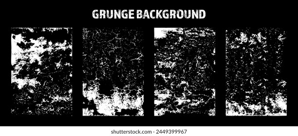 Grunge overlay texture. Old dirty concrete background with cracks and scratches. Distressed grainy surface. Vintage urban backdrop. Scraped and stained design element. Vector illustration
