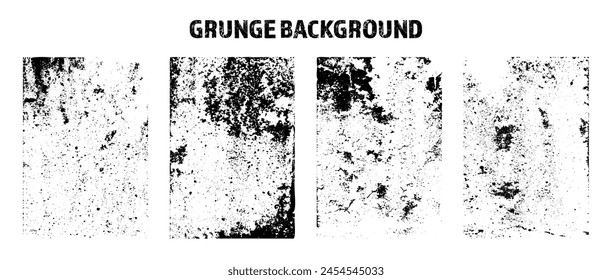 Grunge overlay texture. Old dirty concrete background with cracks and scratches. Distressed grainy surface. Vintage urban backdrop. Scraped and stained design element. Vector illustration