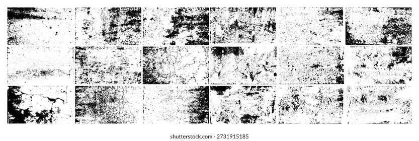 Grunge overlay texture. Old dirty concrete background with cracks and scratches. Distressed grainy surface. Vintage urban backdrop. Scraped and stained design element. Vector illustration