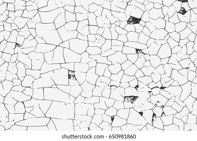 Grunge overlay texture. Vector illustration of black and white abstract grunge old weathered cracked background for your design