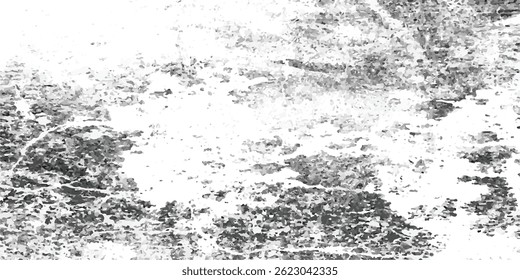 Grunge overlay textures with dust grain isolated on white background. Distressed vintage banner frame. Set of vector paint brush stroke, ink splash and grungy decoration elements for social media.	
