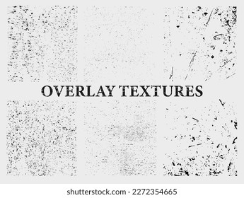 Grunge Overlay Textures.Vector dirty textures.