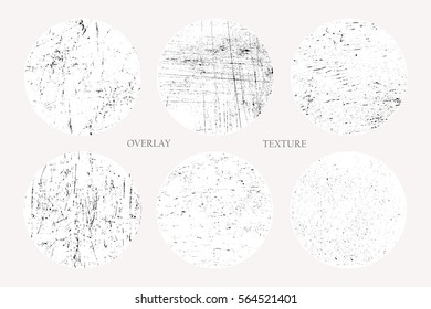 Grunge overlay textures.Vector distress textures.