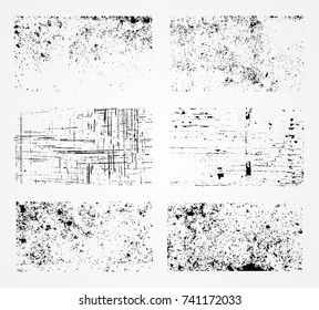 texturas de sobreposição de grunge. Texturas de angústia vetorial.