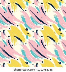 Grunge paint backgrounds. Vector wallpaper or fabric print from brush strokes. 