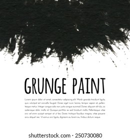 Grunge paint black ink background