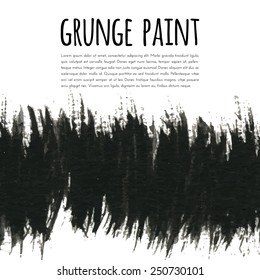 Grunge paint black ink background