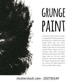 Grunge paint black ink background