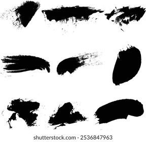 Conjunto de pinceladas de pintura Grunge