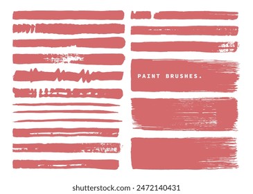 Pincel de Grunge pinceladas elemento Paquete. Abstractas paquete de cepillos de textura rugosa.