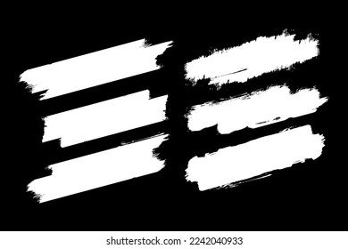 Grunge paint brush vector, template of abstract ink brush stroke, dirty artistic design element