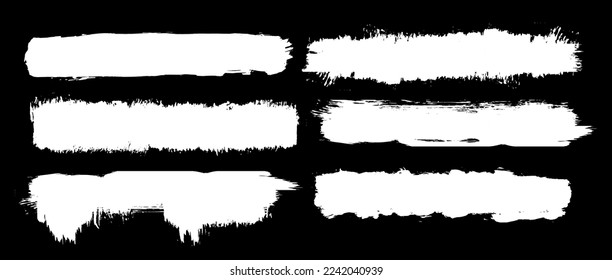 Vector de pincel de pintura gruesa, plantilla de trazo de pincel de tinta abstracto, elemento de diseño artístico sucio