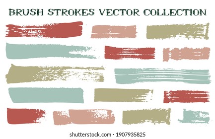 Pinceles de pintura Grunge conjunto de vectores. Elementos de diseño gráfico aislados dibujados a mano. Pintar pincel pincha líneas gruesas. Sumi rayas de pincel. Elementos fronterizos aislados.