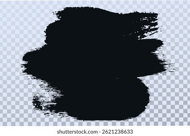 Grunge pintar círculos e traços vetor elementos de design artístico sujo isolados no fundo branco. Traçados de pincel de vetor de tinta preta