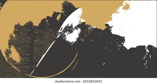 elemento de pintura grunge, fundo de sobreposição de textura grunge. Textura grunge monocromática. azul Preto e branco amarelo arte grunge fundo, Pincel vetor Traço, padrão de arte.eps8