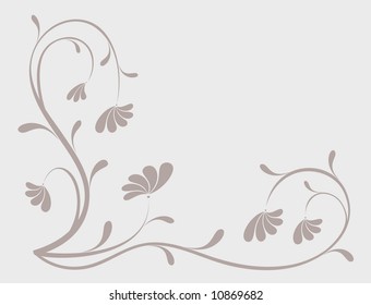 Grunge paint flower background, element for design, vector illustration