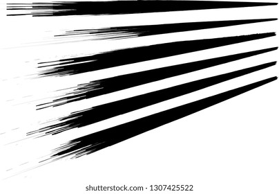 Grunge Paint Roller . Vector brush Stroke . Distressed banner . Black stripes isolated. paintbrush collection . Modern Textured shape . Dry border in Black . Bulge lines