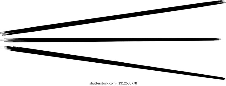 Grunge Paint Roller . Vector brush Stroke . Distressed banner . Black stripes isolated. paintbrush collection . Modern Textured shape . Dry border in Black . Bulge lines