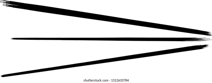 Grunge Paint Roller . Vector brush Stroke . Distressed banner . Black stripes isolated. paintbrush collection . Modern Textured shape . Dry border in Black . Bulge lines