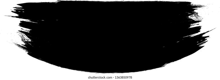 Grunge Paint Roller . Vector brush Stroke . Distressed banner . Black stripes isolated. paintbrush collection . Modern Textured shape . Dry border in Black . Bulge lines