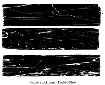 Grunge Paint Roller . Vector brush Stroke . Distressed banner . Black stripes isolated. paintbrush collection . Modern Textured shape . Dry border in Black . Bulge lines