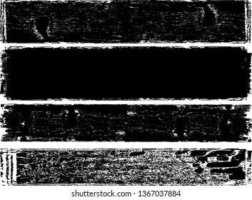 Grunge Paint Roller . Vector brush Stroke . Distressed banner . Black stripes isolated. paintbrush collection . Modern Textured shape . Dry border in Black . Bulge lines