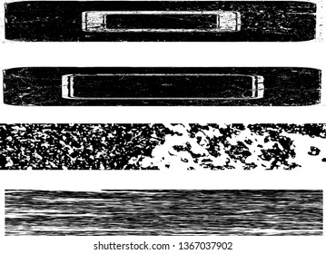 Grunge Paint Roller . Vector brush Stroke . Distressed banner . Black stripes isolated. paintbrush collection . Modern Textured shape . Dry border in Black . Bulge lines