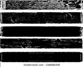 Grunge Paint Roller . Vector brush Stroke . Distressed banner . Black stripes isolated. paintbrush collection . Modern Textured shape . Dry border in Black . Bulge lines