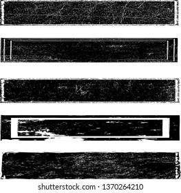 Grunge Paint Roller . Vector brush Stroke . Distressed banner . Black stripes isolated. paintbrush collection . Modern Textured shape . Dry border in Black . Bulge lines