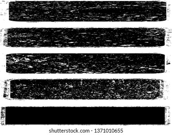 Grunge Paint Roller . Vector brush Stroke . Distressed banner . Black stripes isolated. paintbrush collection . Modern Textured shape . Brushdtroke set . Dry border in Black . Bulge lines